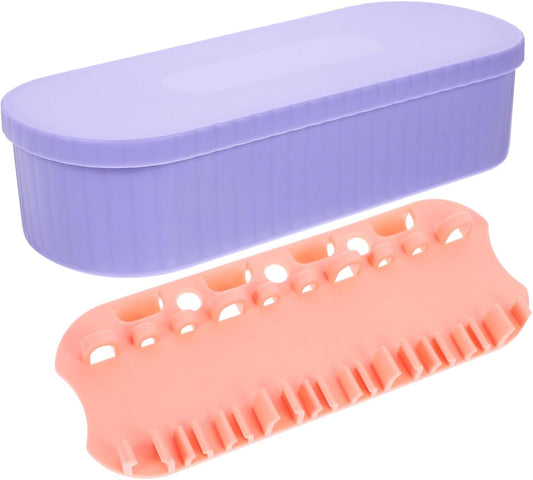 Box Brush Cleaning Container Makeup Brush Storage Holder Pp Brush Cleaner Make up Cosmetics Brush Cleaning Tool Purple